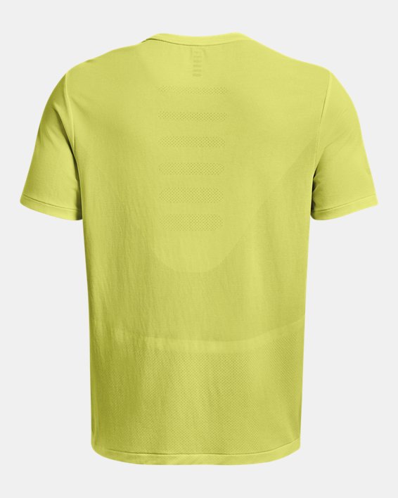 Men's UA Seamless Stride Short Sleeve in Yellow image number 5